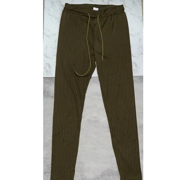 Shein SXY Rib-Knit-O-Ring Zipper Drawstring Hoodie & Leggings - Picture 8 of 10